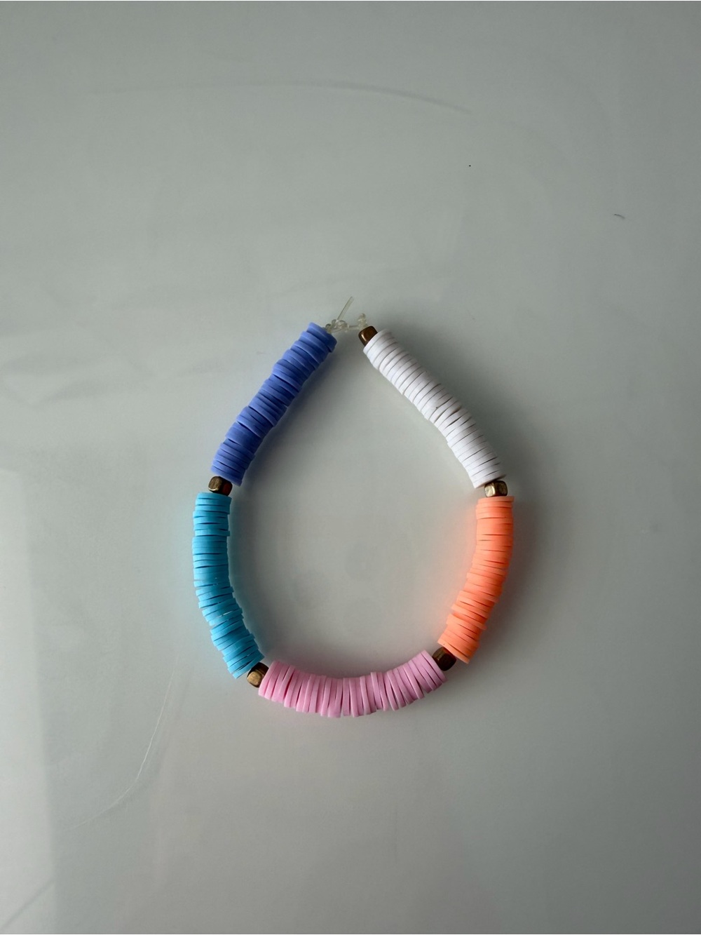 Colorblock Polymer Disk Beaded Hoop Earrings - Multicolor